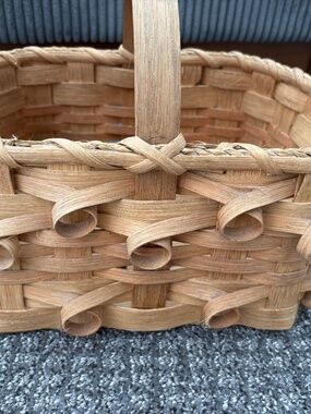 Natural split wood gathering basket,